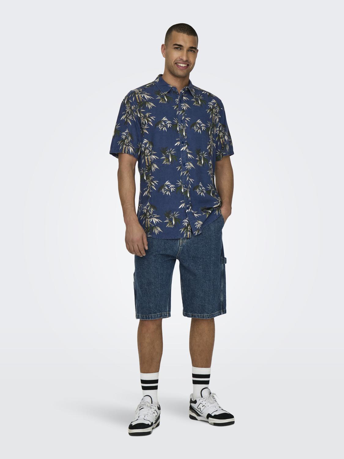 ONSBOLD REG SS PALM TREE AOP SHIRT