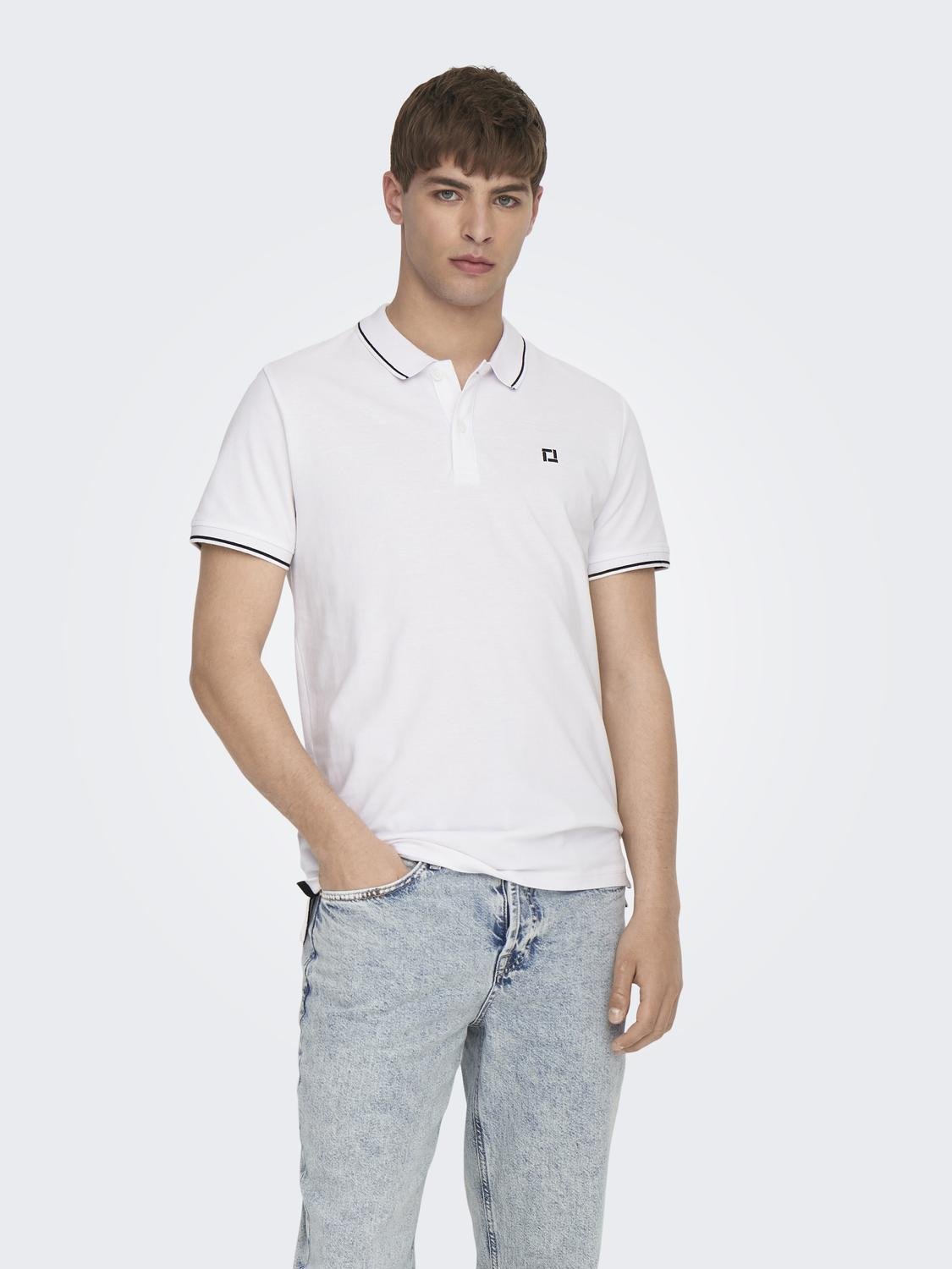 ONSFLETCHER LIFE SLIM SS POLO NOOS