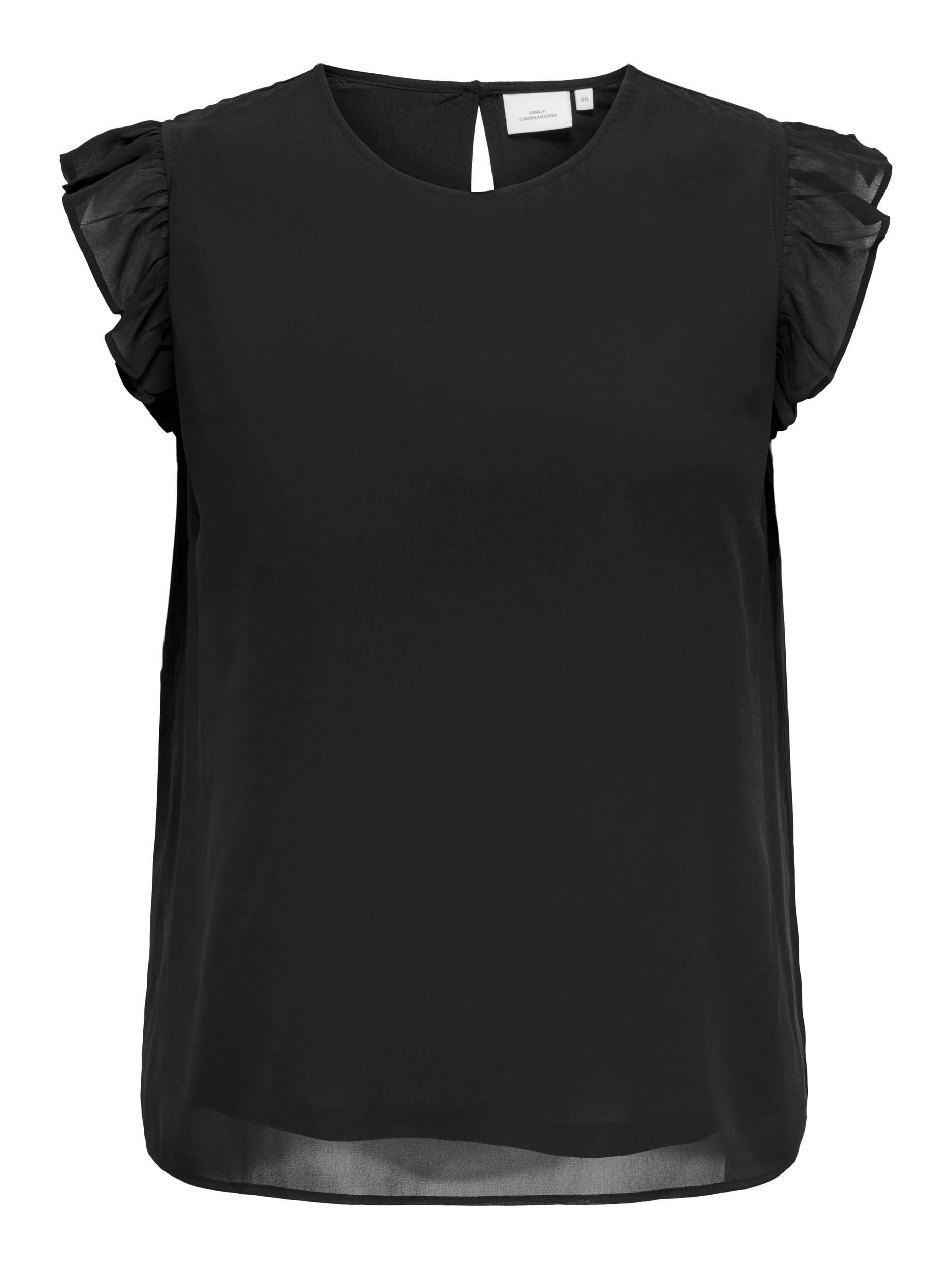 CARANN STAR LIFE S/L FRILL TOP AOP