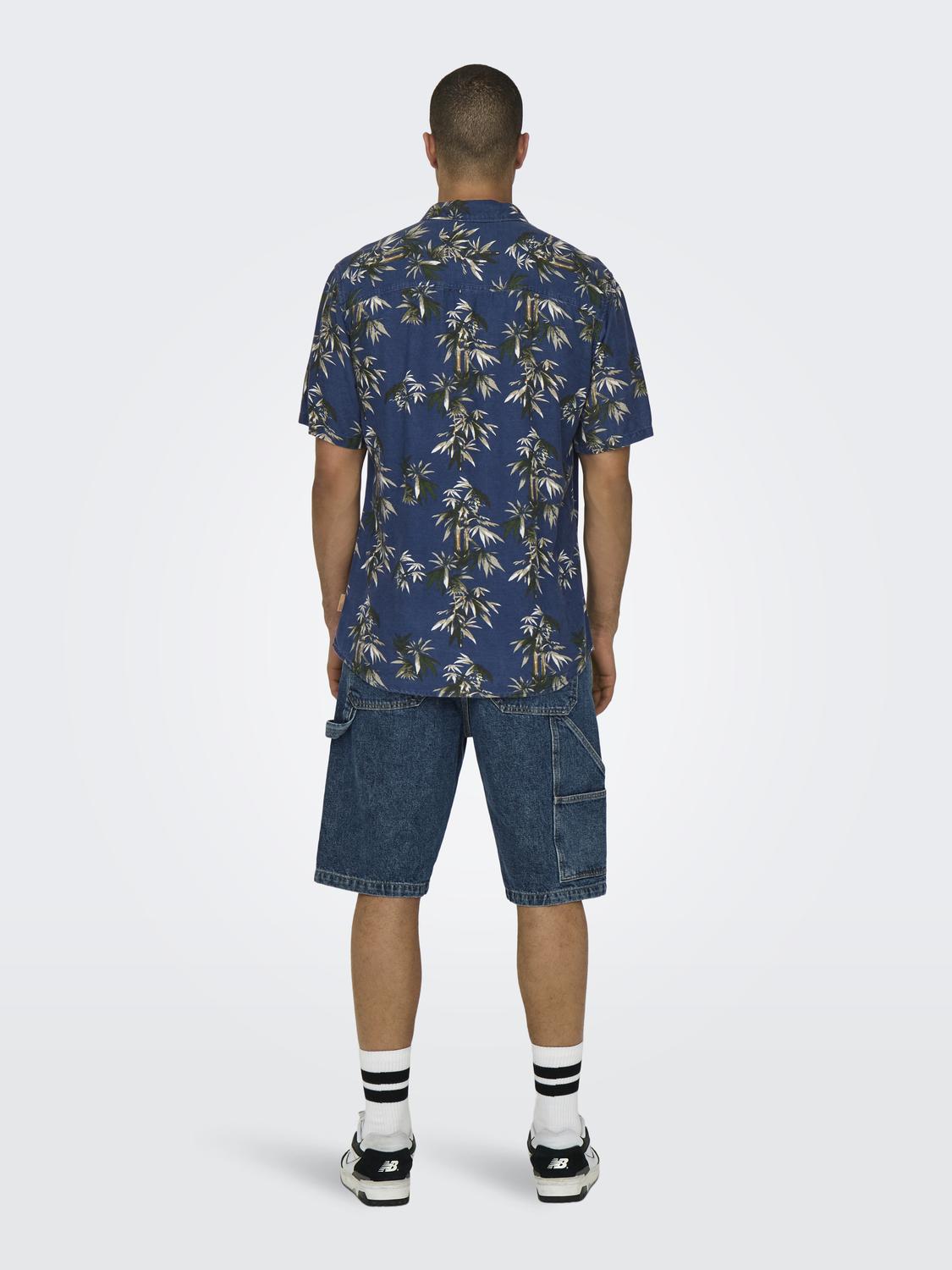 ONSBOLD REG SS PALM TREE AOP SHIRT