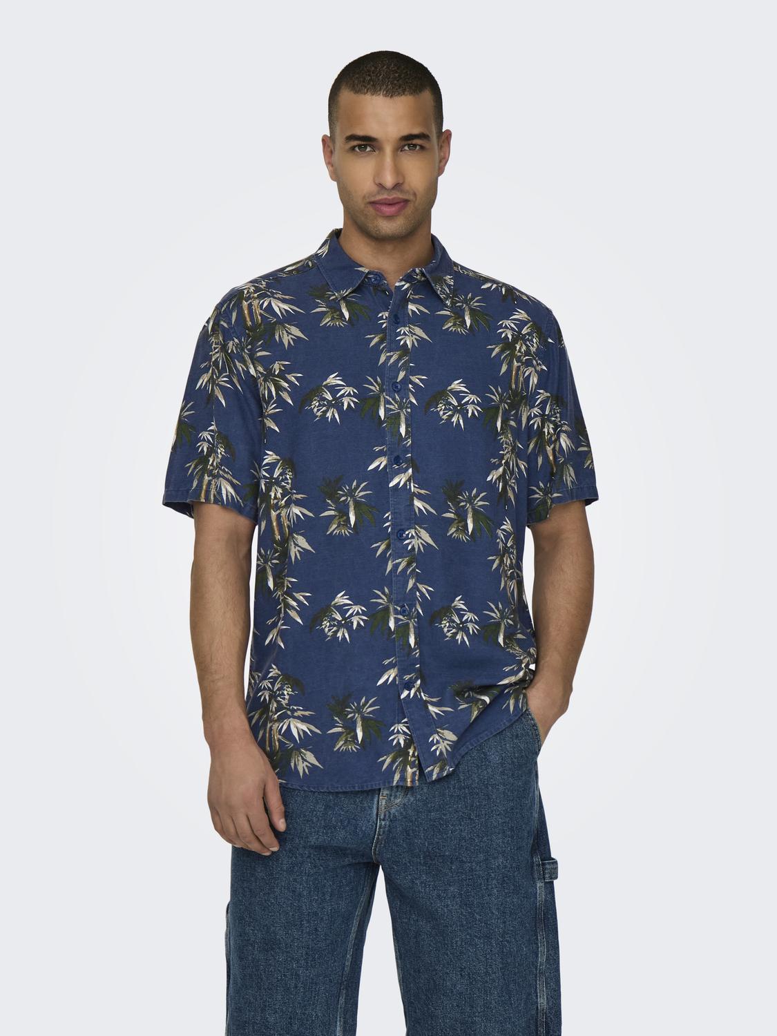 ONSBOLD REG SS PALM TREE AOP SHIRT