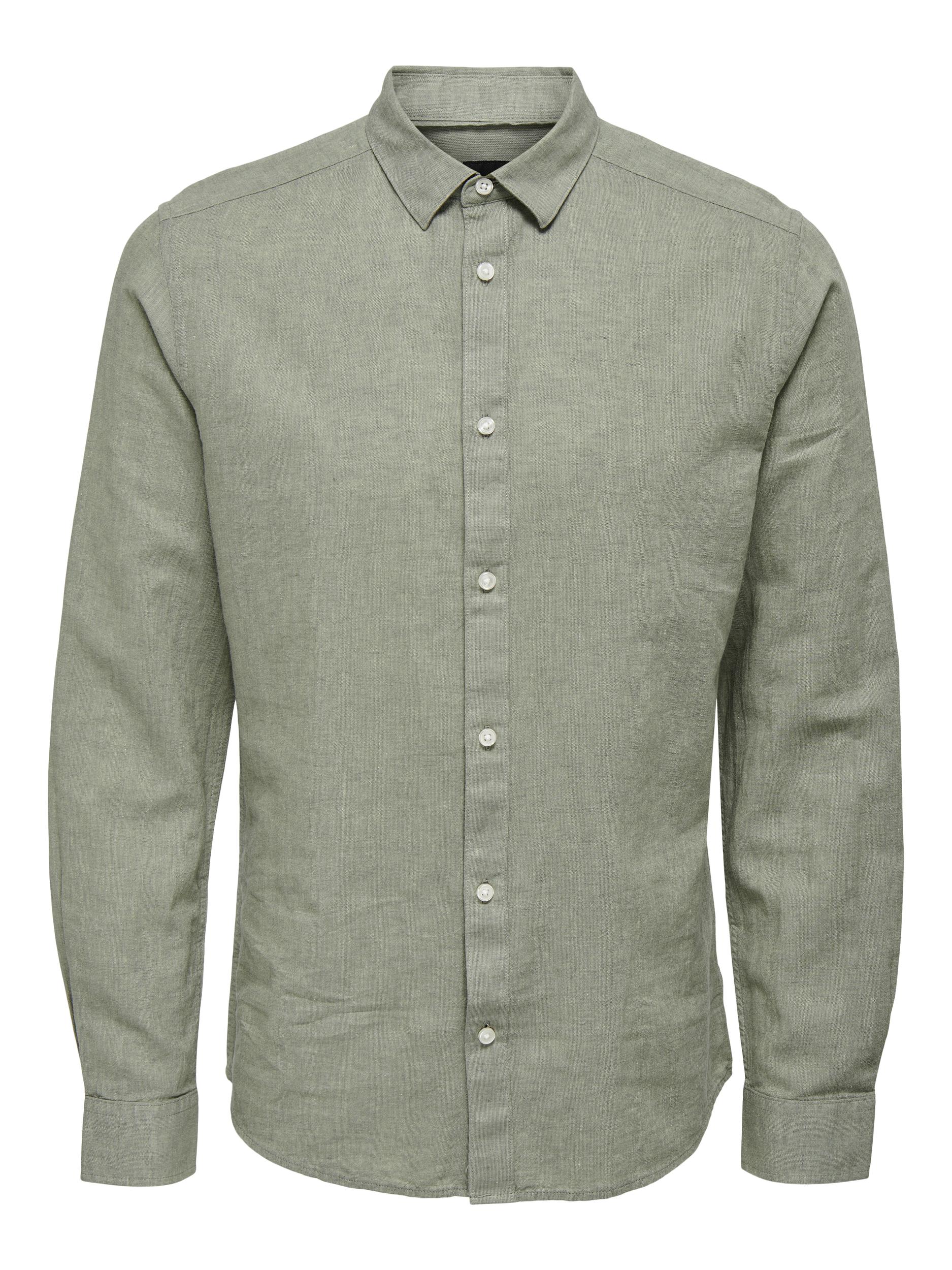 CAIDEN SOLID LINEN SHIRT