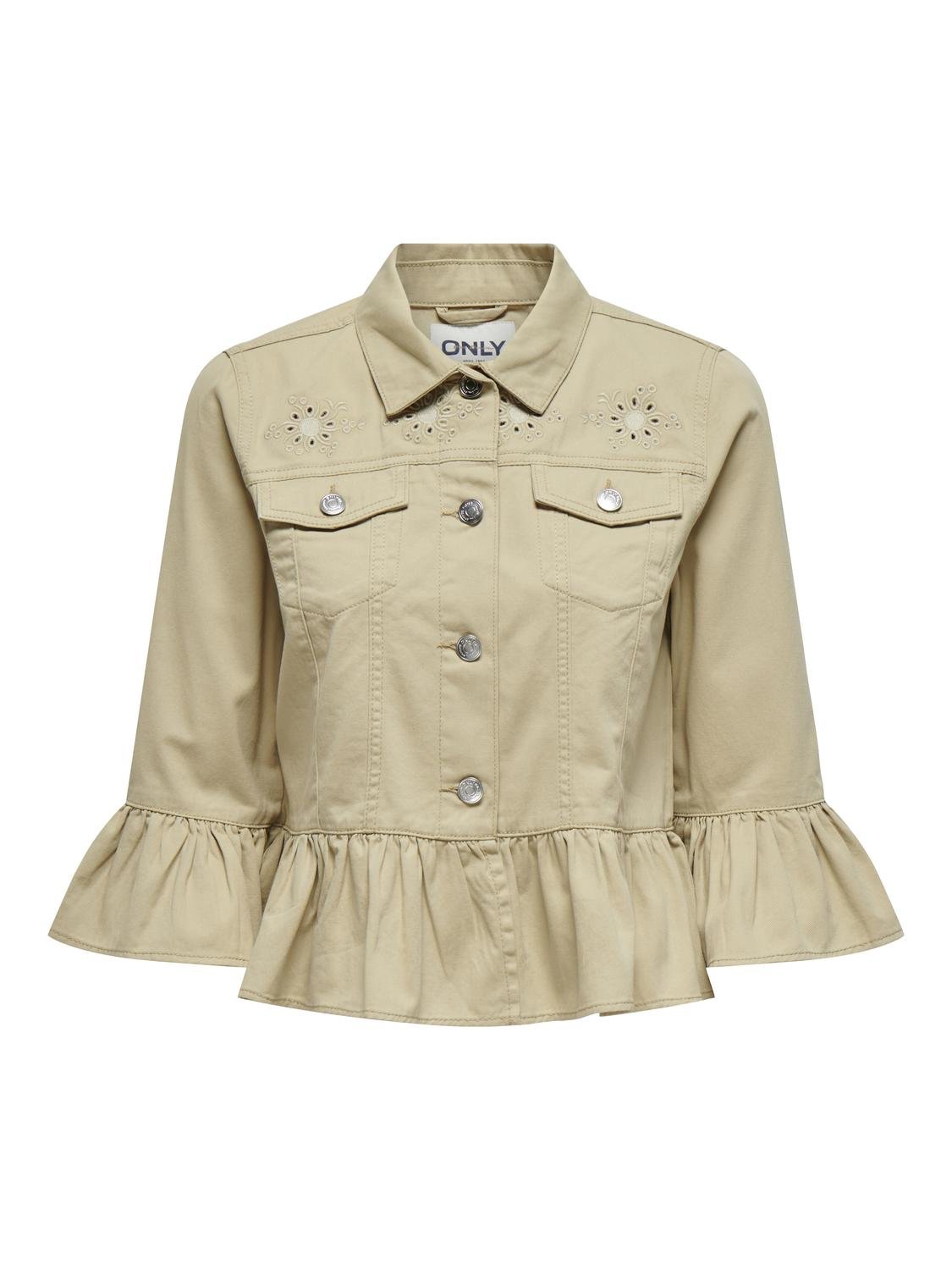 ONLVALERIE 3/4 EM FRILL JACKET PNT