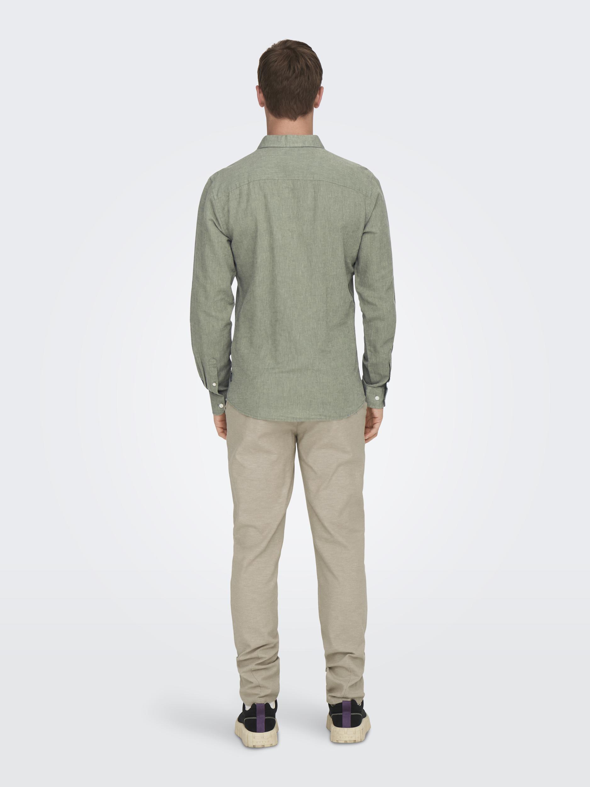 CAIDEN SOLID LINEN SHIRT