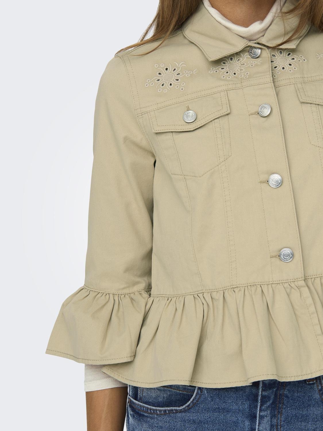 ONLVALERIE 3/4 EM FRILL JACKET PNT